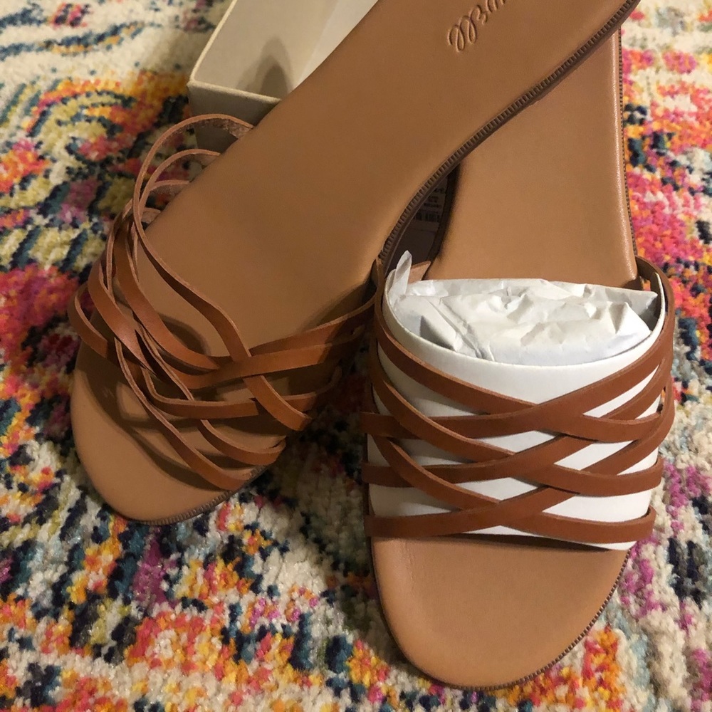 NIB Madewell Tracie Crisscross Slide Sandal